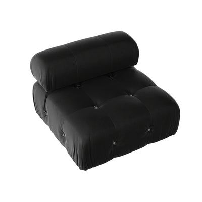 U-Shaped Minimalist Velvet Sofas, 138.6" Convertible Modular Sectional Couch, Modern Comfy Sectional Couches with 2 Chaise Ottomans for Living Room Office Apartment