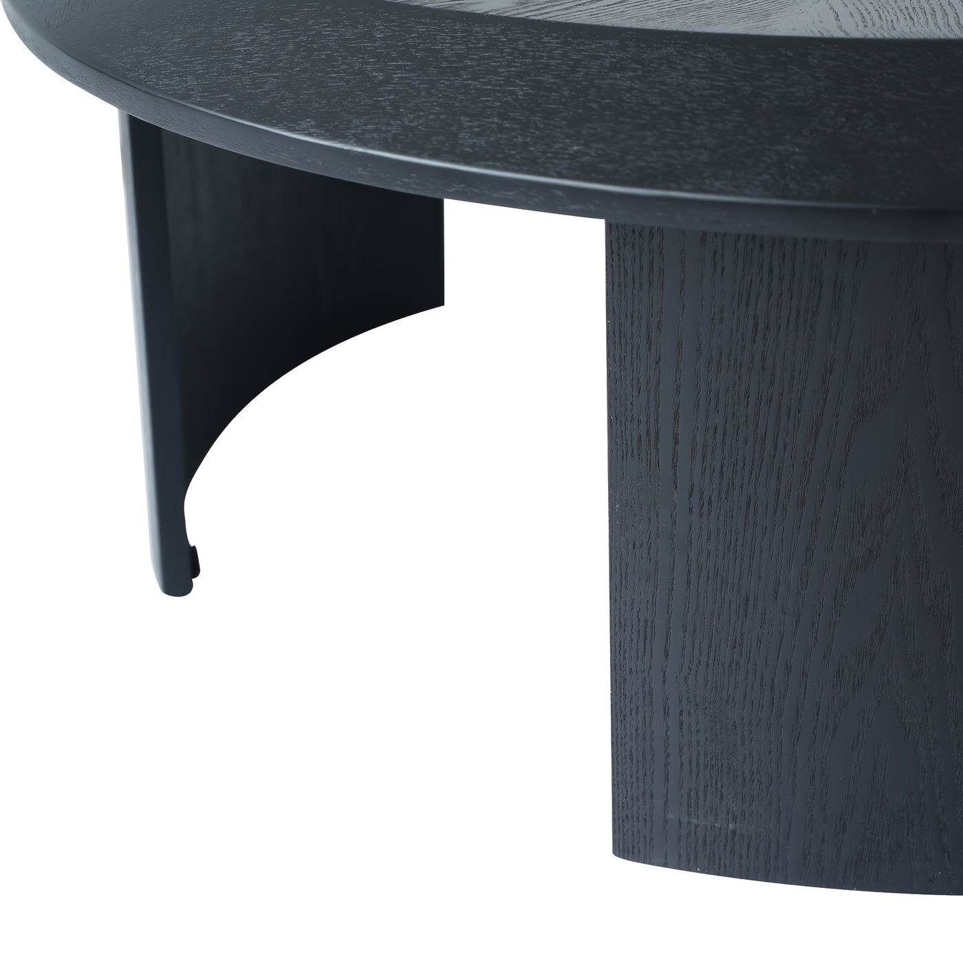 35, 43" Round Nesting Coffee Table Set 2, Mid Century Modern CoffeeTable Round Coffee Table, Walnut & Temper Glass Surface, Round Center Coffee Table for Living Room/Farmhouse/Office/Studio, Living Room Decor, Farmhouse Style