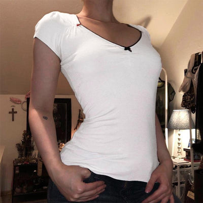 Solid Color Sleeveless Slim Casual T-shirt