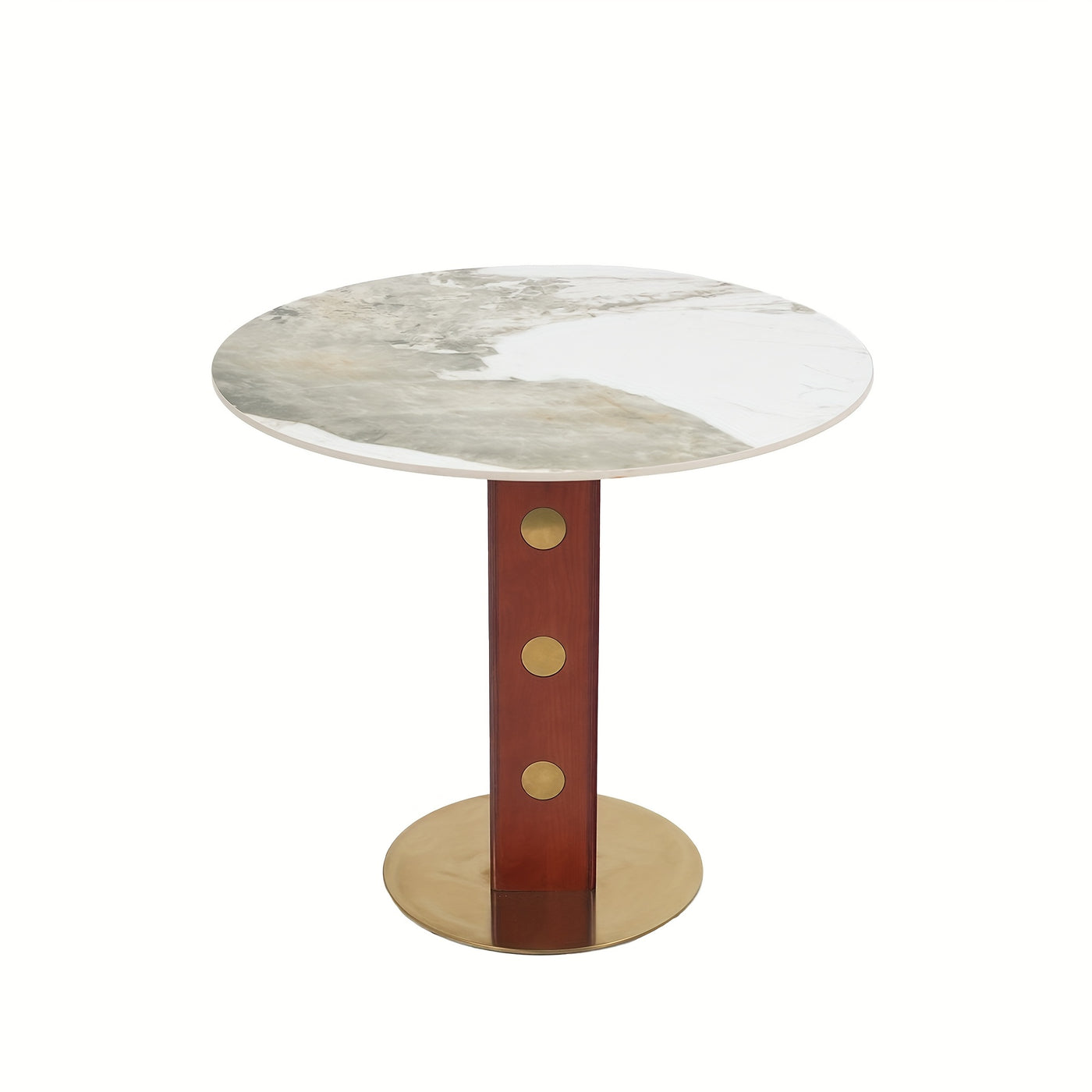 33.5" Round & Square Dining Table for 2-4 People(Only Table, Chair Not Included), Marble Meeting Room Table Multipurpose Conference Table with Soild Wood Base for Office
