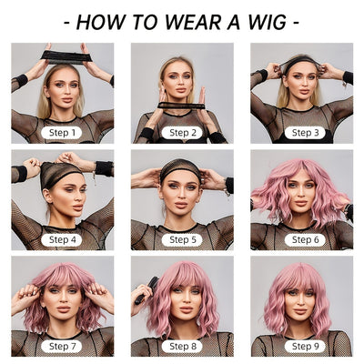 [Ombre Gray Heat Resistant Wig] Heat Resistant Long Straight Ombre Gray Wig - Elegant Women's Layered Synthetic Wig with Rose Net Cap for Daily Use & Cosplay