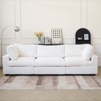 Extra Large 118" Modern Modular Sectional Sofa - L-Shaped Sectional with Chaise Lounge, Plush Cushions & Washable/Replaceable Cover - Modular Sofa with Chaise Convertible, Spacious Living Room Couch for Apartments, Houses - E