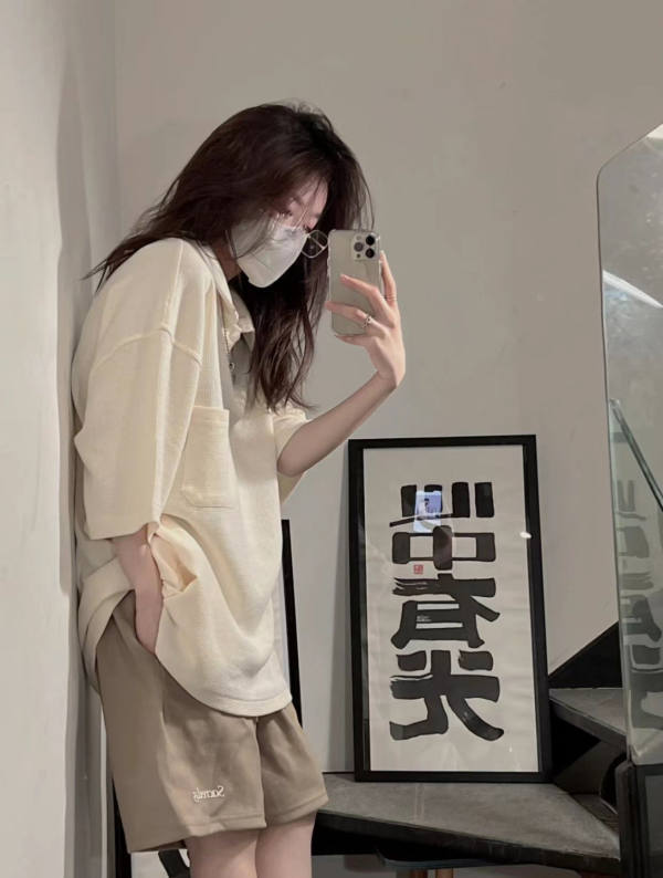 Women's Harajuku BF Style Lapel Short Sleeve