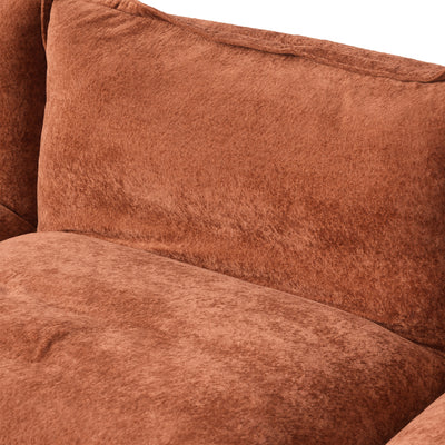 74" Modern Modular Sectional Sofa with Ottoman - Brown Chenille Fabric Cloud Couch, High-Density Foam Cushions & 7.87" Raised Legs, Space-Saving Design for Small Spaces, Easy Assembly, Pet-Friendly & Vacuum-Compatible, Hardwo