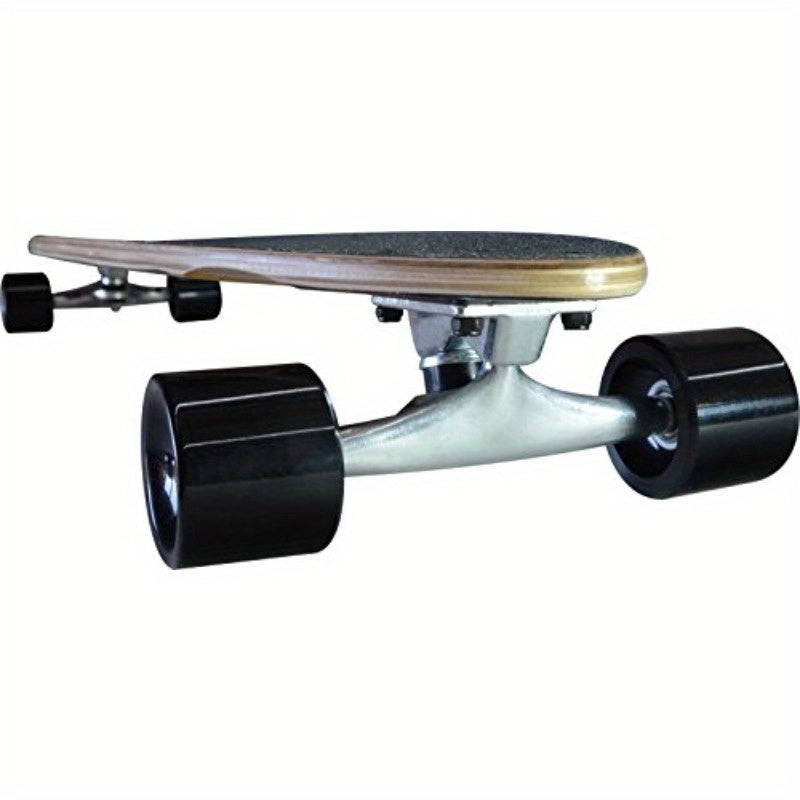 Atom Pintail Longboard 39" Woody, Safety Gear Compatible, Cruising Skateboard, Artistic Skateboard, Durable Silicon Carbide, Aluminum Hangers