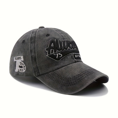 1pc Set Of European And American Embroidered Baseball Cap, 3D Embroidered Baseball Cap, Korean Duckbill Cap, Sun Visor, Couple Style