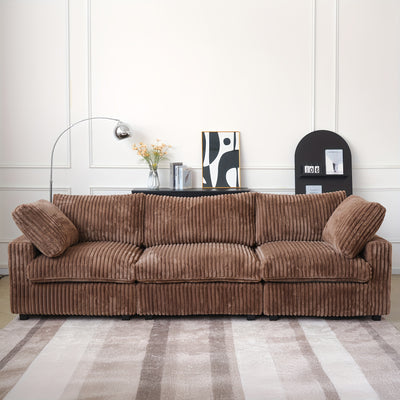 Extra Large 118" Modern Modular Sectional Sofa - L-Shaped Sectional with Chaise Lounge, Plush Cushions & Washable/Replaceable Cover - Modular Sofa with Chaise Convertible, Spacious Living Room Couch for Apartments, Houses - E