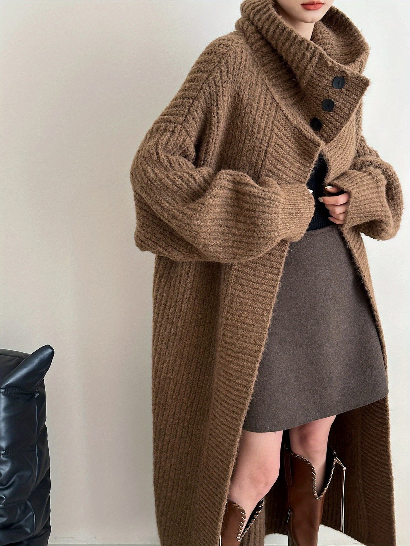 Oversized Knit Coat