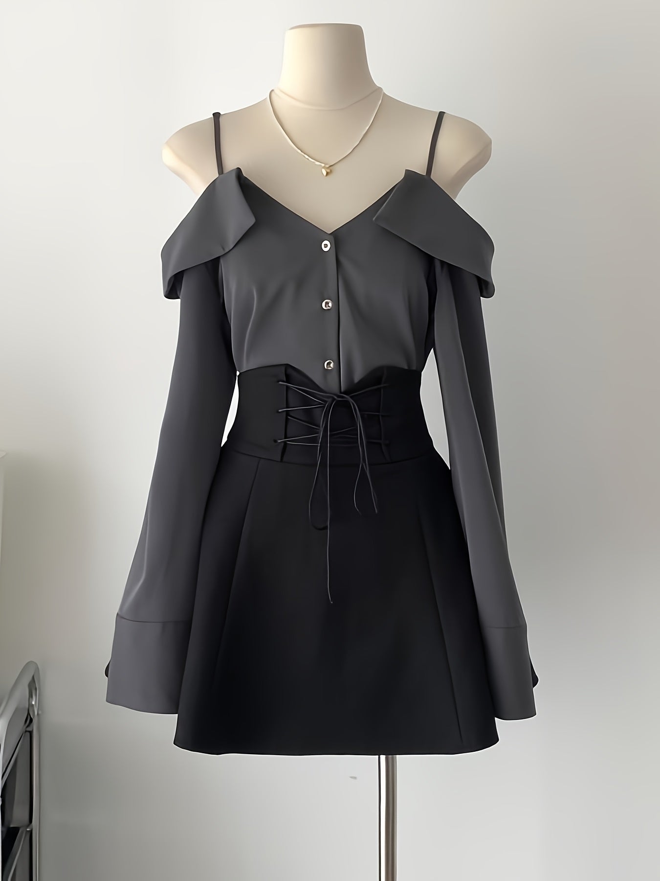 Women Summer Outfits Y2k Streetwear Off The Shoulder Ruffles Patchwork Tops+high Waist Lace Up Bandage A-line Skirts Set for Women Cute Slash Neck Two Pieces Sets Female Clothing