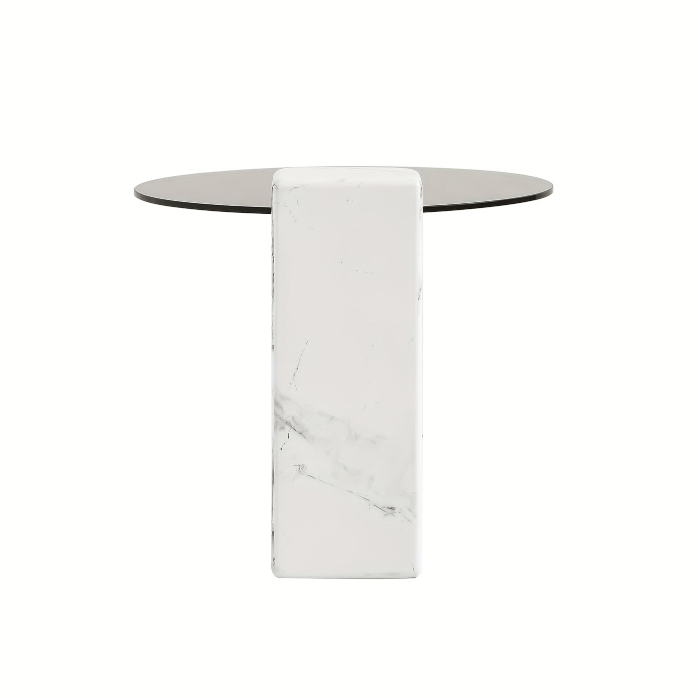 Modern Round Nesting Coffee Tables Set Of 2, Coffee Tables with Faux Marble Texture Surface And C-Shaped Side Table, Nesting Coffee Tables for Living Room/Apartment, Nesting Coffee Table Set, Coffee Table for Living Room, Cof
