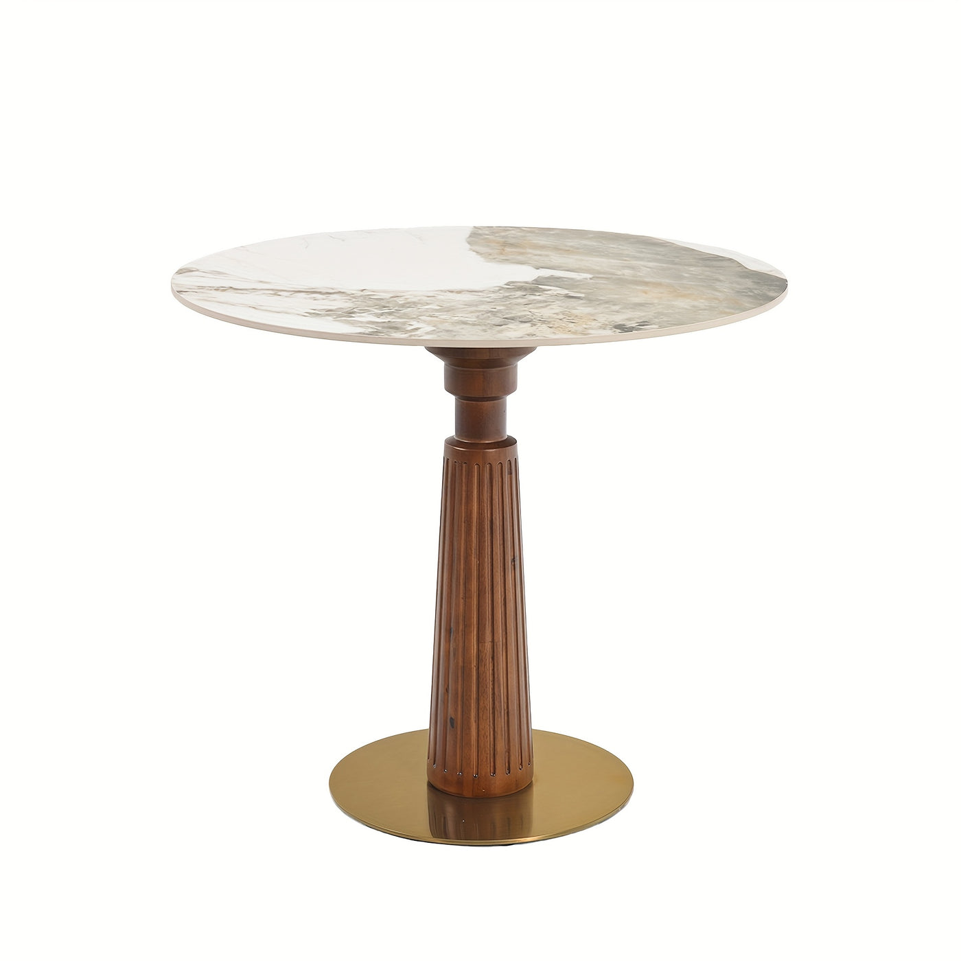 33.5" Round & Square Dining Table for 2-4 People(Only Table, Chair Not Included), Marble Meeting Room Table Multipurpose Conference Table with Soild Wood Base for Office