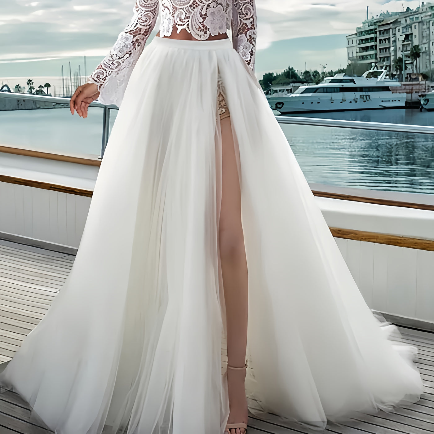 Korean Style Detachable Wedding Dress 2025 New Bridal Fantasy Entrance Train Split Mermaid High-End Lightweight