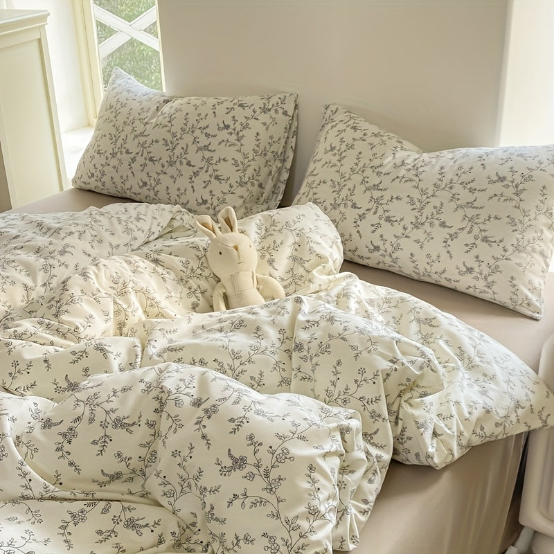 [Soft Duvet Cover] 3pcs Korean-Style Reversible Duvet Cover Set | 1 Duvet Cover + 2 Pillowcases, Soft, Breathable, Charmingly Minimalistic, Comfortable, AA Side Design, Suitable As Gifts for Valentine's Day, Thanksgiving, Mot