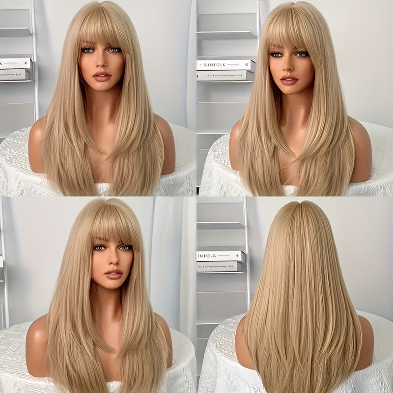 Long Straight Synthetic Heat-Resistant Wig