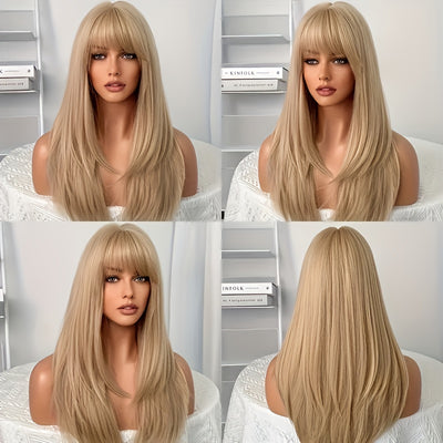 Long Straight Synthetic Heat-Resistant Wig