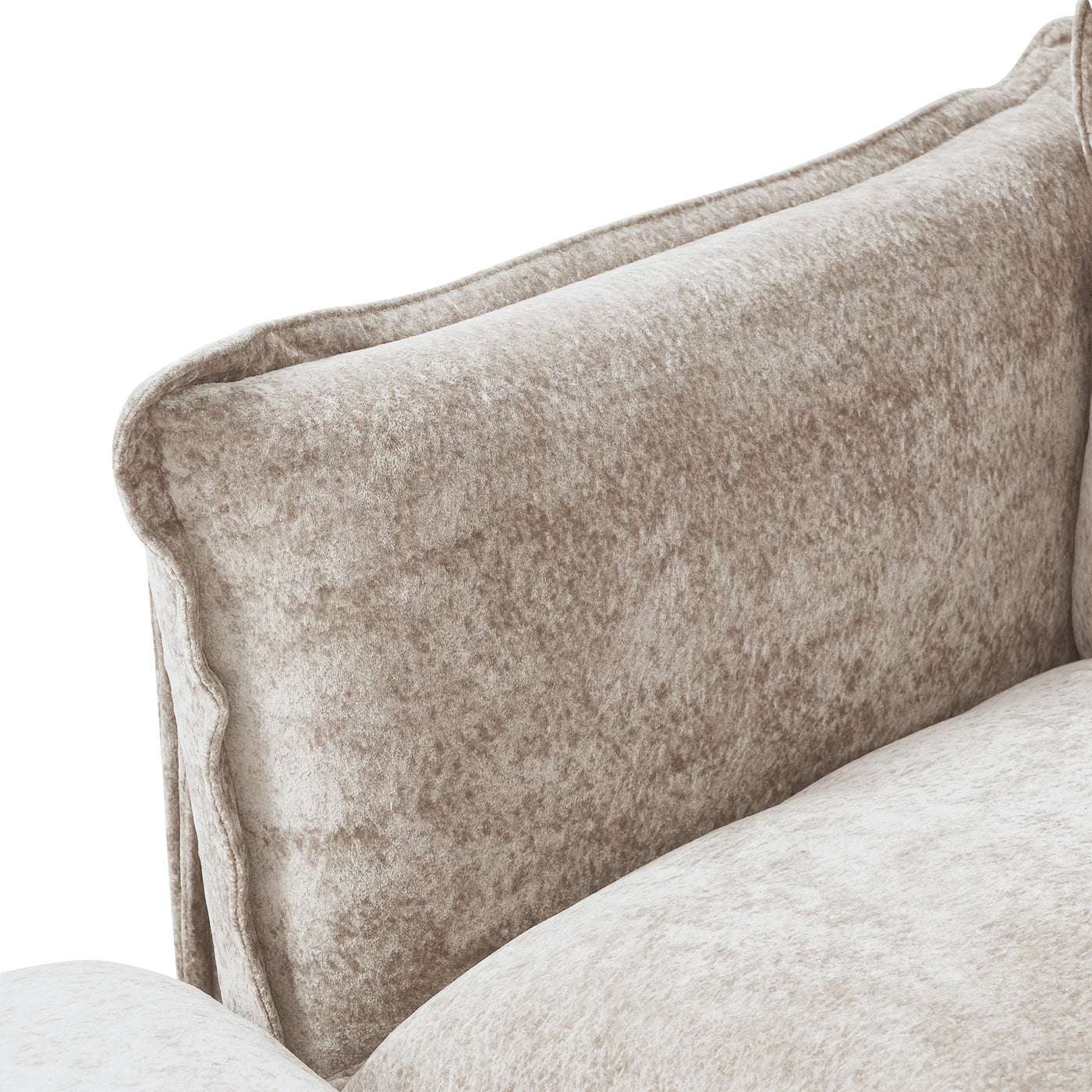 74" Modern Modular Sectional Sofa with Ottoman - Brown Chenille Fabric Cloud Couch, High-Density Foam Cushions & 7.87" Raised Legs, Space-Saving Design for Small Spaces, Easy Assembly, Pet-Friendly & Vacuum-Compatible, Hardwo