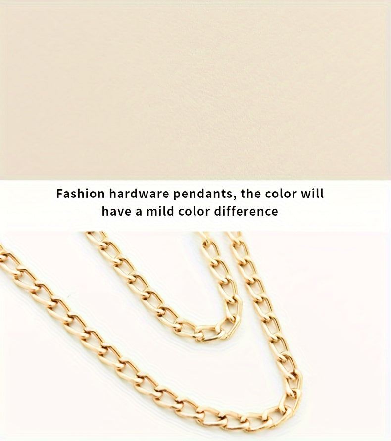 Elegant Korean Fashion Crossbody Bag with Sequins, Lightweight Polyester-Lined Handbag with Metal Chain, Versatile for Daily Use & Travel, Ideal for Birthday, Thanksgiving, Halloween, Christmas Gifts
