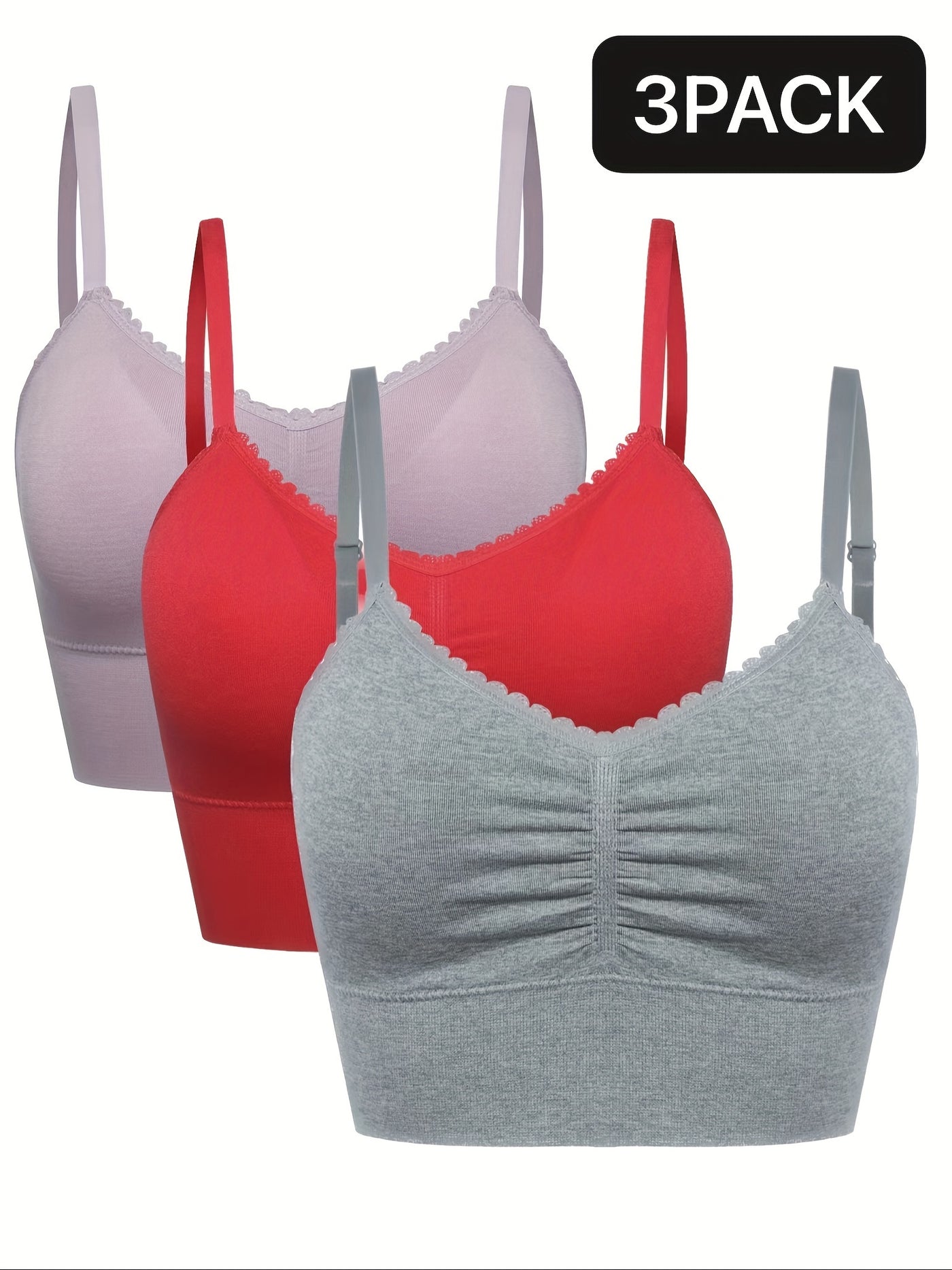 [3pcs] Seamless High-Elasticity Bras