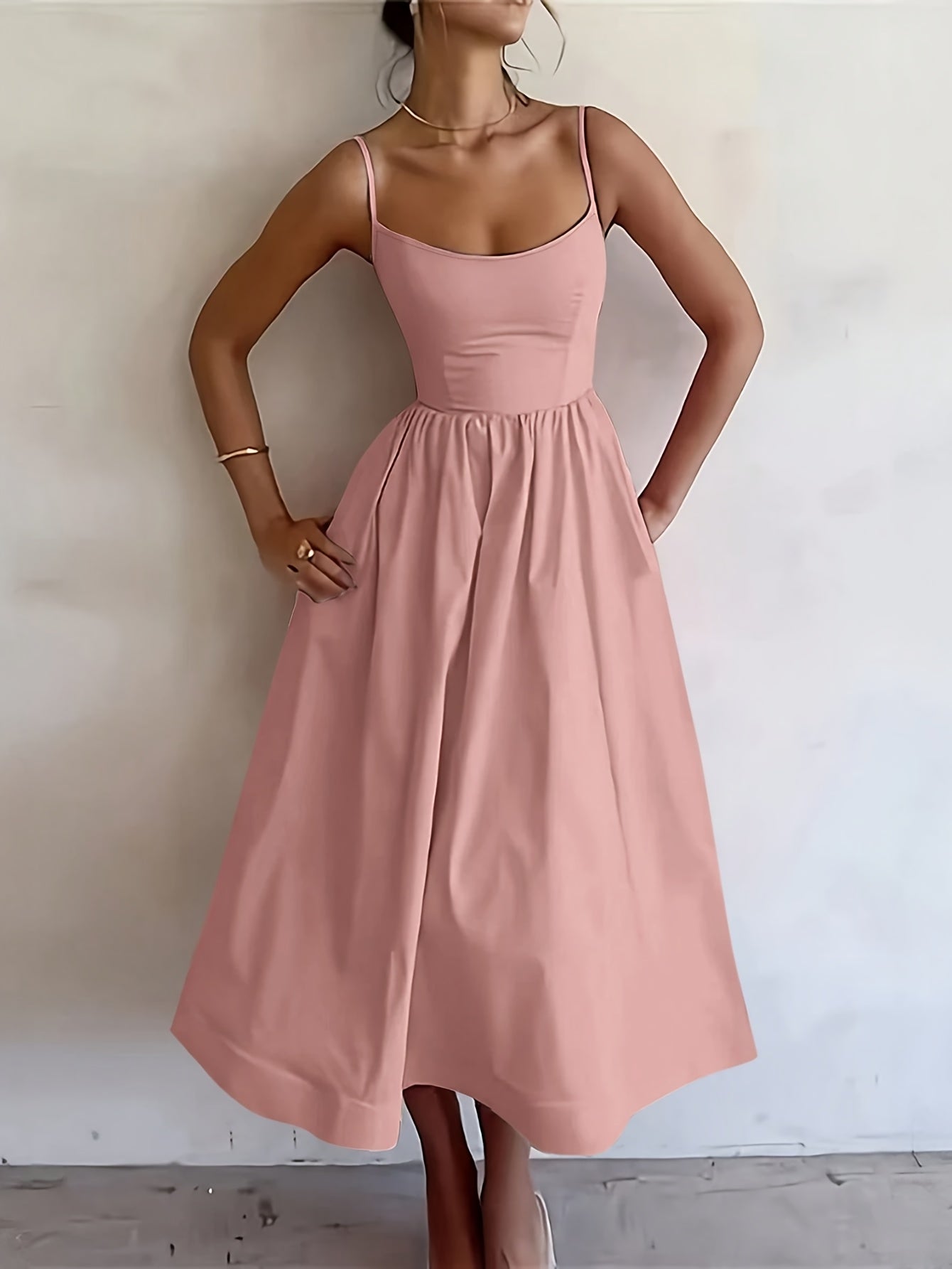 Women's Floor-Length/Short Length Sleeveless A-Line Maxi/Mini Floor-Length Evening Gown - Solid Black Floor-Length Party Wedding Gala Evening Dress with A-Line Silhouette, Smooth Texture & Clear Strap Neckline, Machine Washab