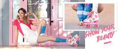 Classic Roller Skates For Women And Girl, High-top PU Leather Roller Skates With Light Up Wheels, The Best Halloween Gift For Roller Skating Beginners