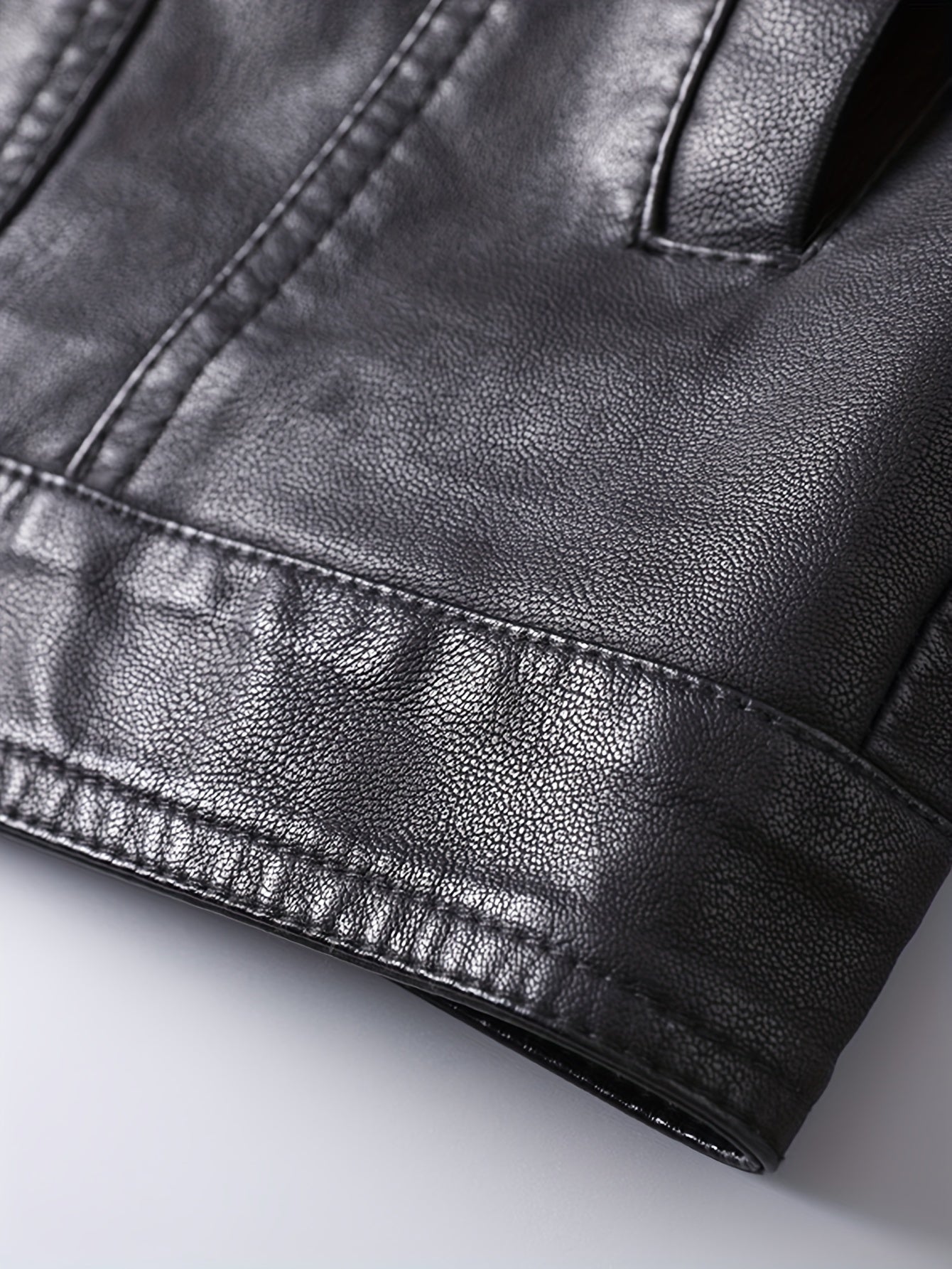 [Compact Size] Men's Slim Fit Jacket - Trendy Korean Style with Fleece Lining, Zipper Closure & Multiple Pockets for Fall and Winter Warmth