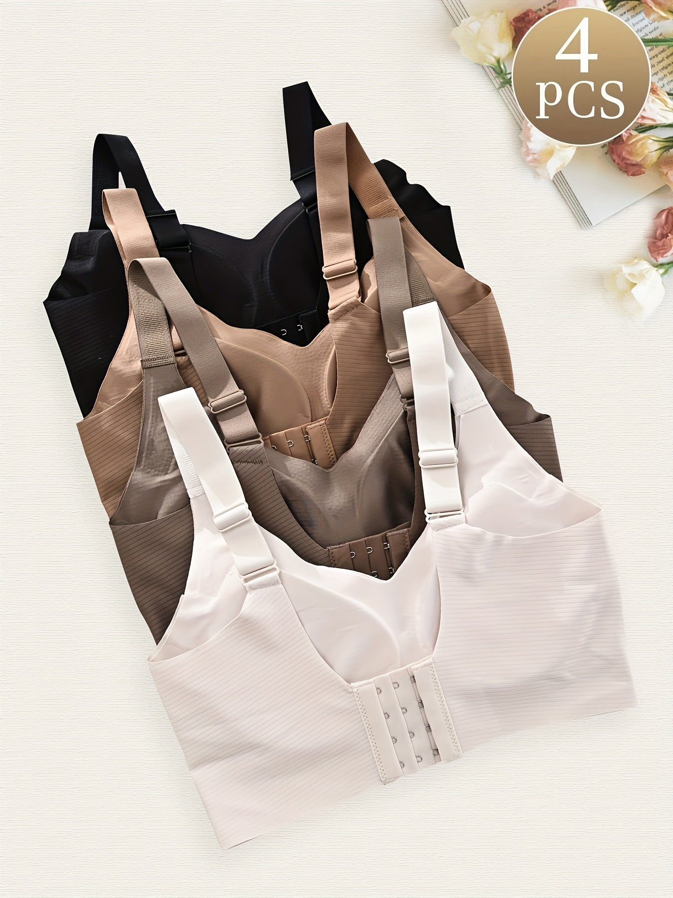 [4pcs] Seamless Bra Set