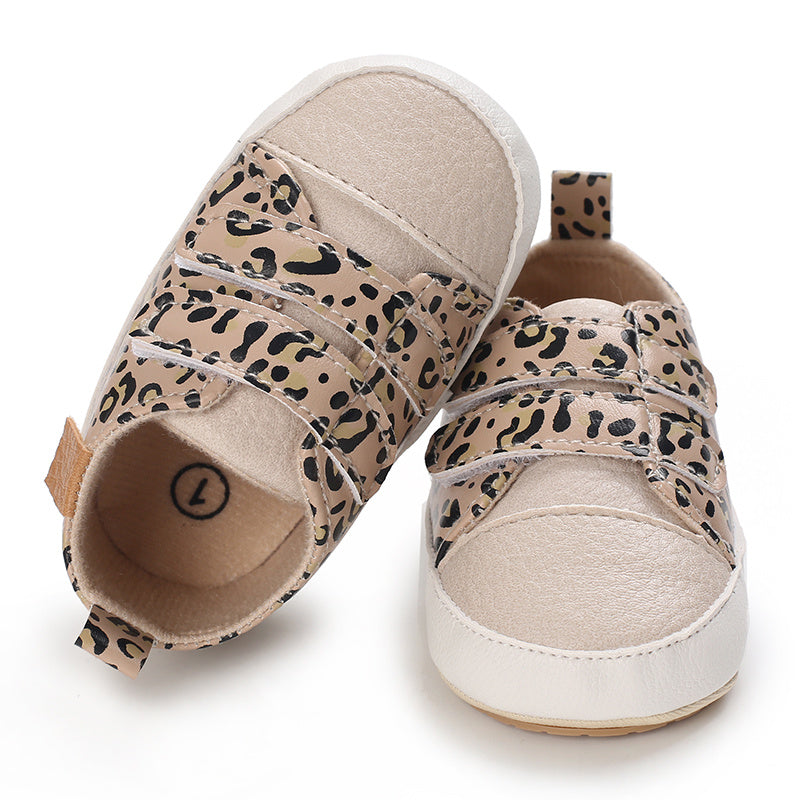 Toddler Baby Sneakers Soft Sole Non-slip Hook And Loop Fastener Shoes First Walkers Crib Shoes Girls And Boys