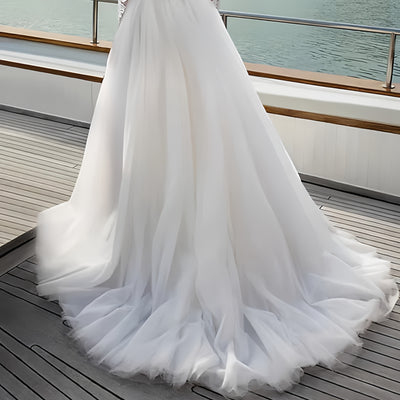Korean Style Detachable Wedding Dress 2025 New Bridal Fantasy Entrance Train Split Mermaid High-End Lightweight