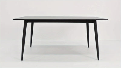 Modern White Sintered Stone Dining Table with Solid Carbon Steel Legs - Space-Saving Rectangular Table for Small Spaces, Easy Assembly, Scratch & Heat Resistant, 200lb Weight Capacity, Marble-Like Surface, Ideal for Apartment