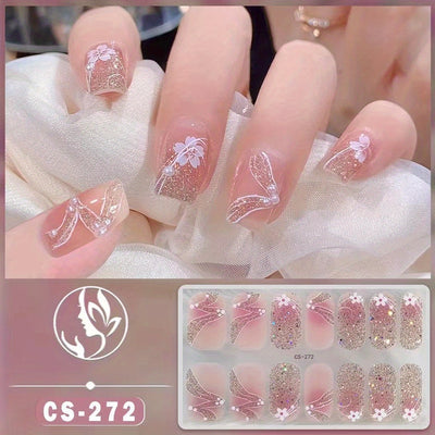 6 Sets of CS Waterproof Gel Nail Film Full Stickers Japanese and Korean Style Little Red Book Same Style Nail Stickers Wholesale