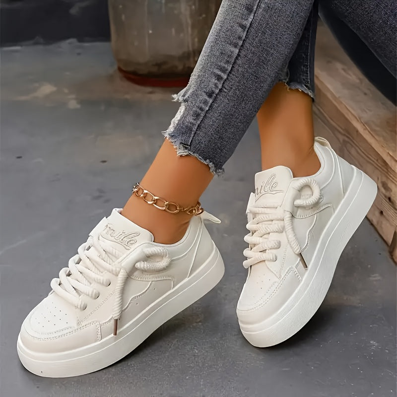 Round Toe Low Top Sneakers