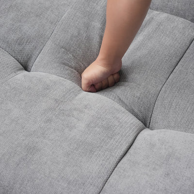 Modern 2-Seater Sectional Sofa - Modular Loveseat Couch with Cushioned Backrest, Space-Saving Sleeper Sofa for Small Apartments, Living Room, Bedroom, Office - Easy Assembly, No Tools Needed, Durable Fabric Upholstery - Ideal