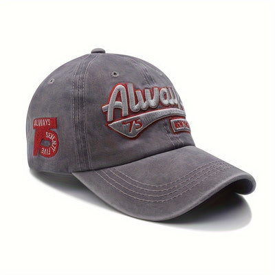 1pc Set Of European And American Embroidered Baseball Cap, 3D Embroidered Baseball Cap, Korean Duckbill Cap, Sun Visor, Couple Style