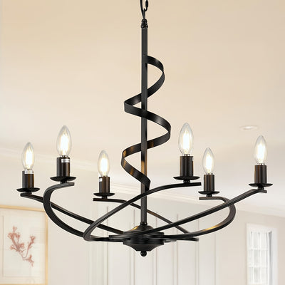 Farmhouse Chandeliers For Dining Room, Industrial Foyer Lighting Fixtures, Modern High Ceiling Hanging Pendant Lights, For Living Room, Bedroom, Kitchen Island, Staircase, Entryway