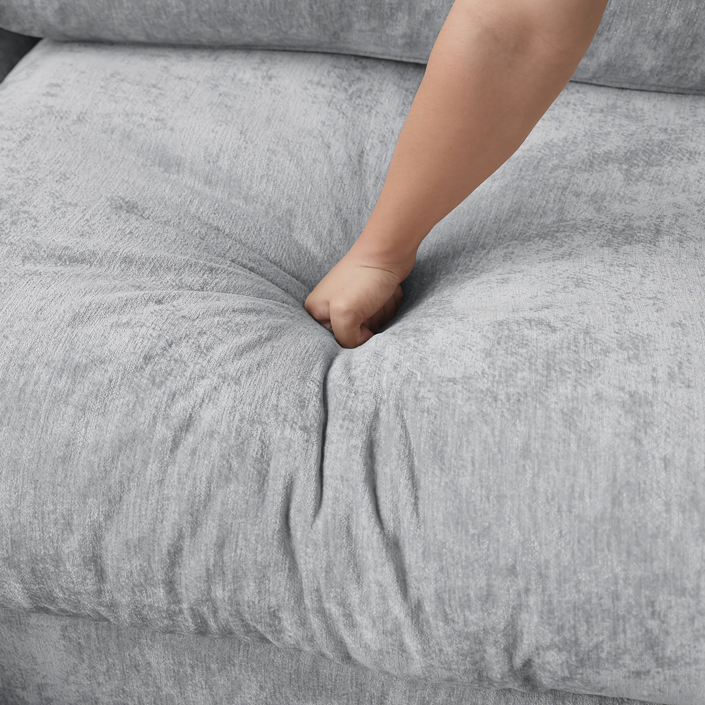 67" Modern Modular Sectional Sofa - Black Cloud Sofa with Washable Removable Cushions & Deep Seat, Plush Foam-Filled Upholstery, Spacious L-Shaped or Straight Configurations, Frame & Easy-Clean Fabric for Living Room, Apartme