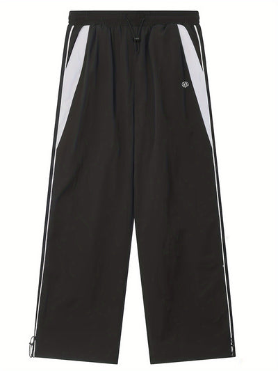 Y2K Korean Casual Parachute Pants, Wide-Leg Joggers, Long Trousers for Women, Oriented Style.