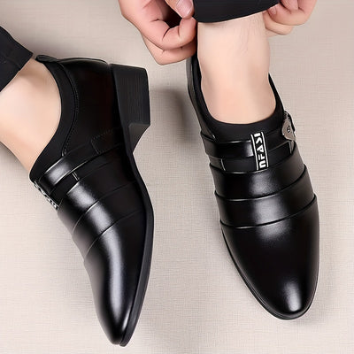 New Korean Version Men's Business Formal Shoes - Large Size Pointed Toe Casual Shoes 2024