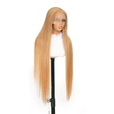 Natural Blonde #27 Light Blonde Straight Frontal Wig