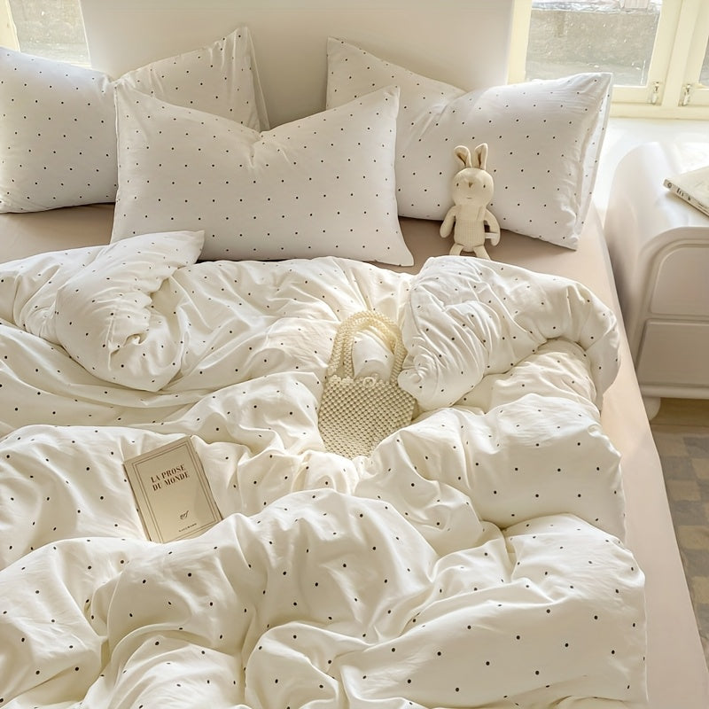 [Soft Duvet Cover] 3pcs Korean-Style Reversible Duvet Cover Set | 1 Duvet Cover + 2 Pillowcases, Soft, Breathable, Charmingly Minimalistic, Comfortable, AA Side Design, Suitable As Gifts for Valentine's Day, Thanksgiving, Mot
