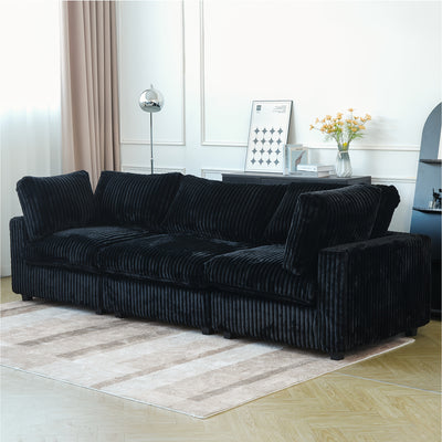 Extra Large 118" Modern Modular Sectional Sofa - L-Shaped Sectional with Chaise Lounge, Plush Cushions & Washable/Replaceable Cover - Modular Sofa with Chaise Convertible, Spacious Living Room Couch for Apartments, Houses - E