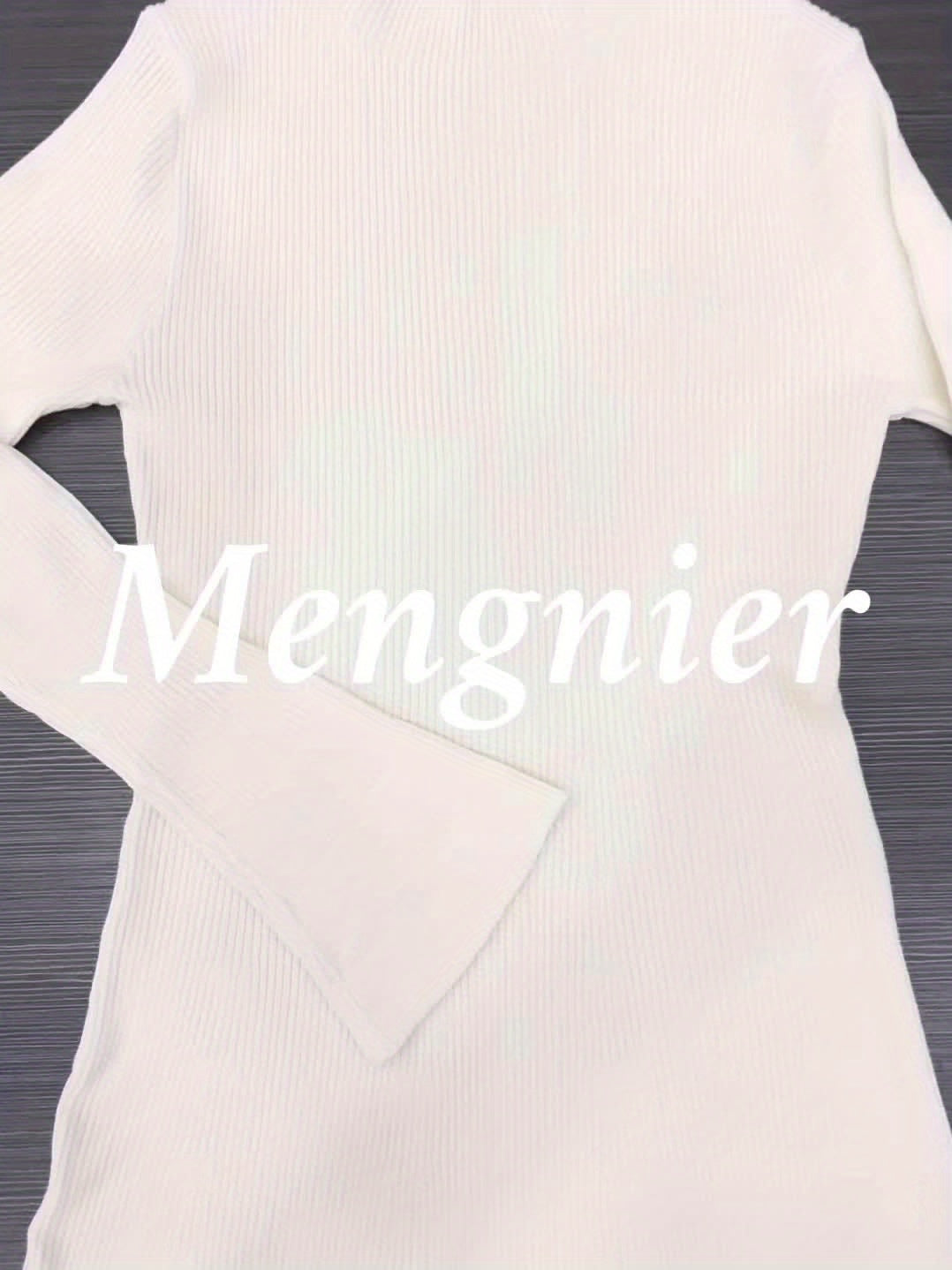 Women'S Sweater Dress - Ribbed Texture, Stretchy Slim Fit A-Line with Stand Collar & Short Sleeves, Elegant Casual Commuter Style, Machine Washable, White, Versatile Fashion, Soft Fabric