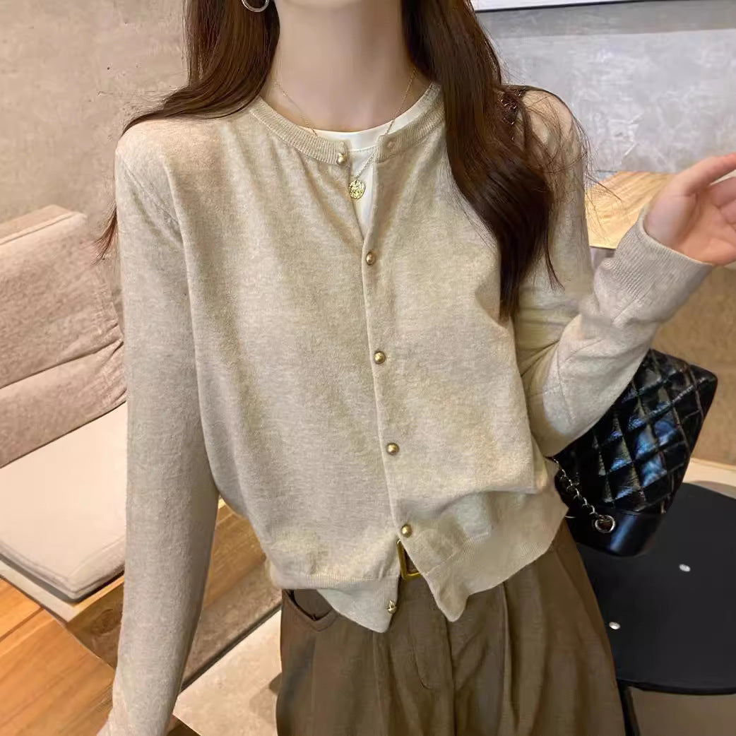 Women's Early Autumn Thin Type Long-sleeved Top