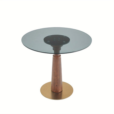 33.5" Round & Square Dining Table for 2-4 People(Only Table, Chair Not Included), Marble Meeting Room Table Multipurpose Conference Table with Soild Wood Base for Office