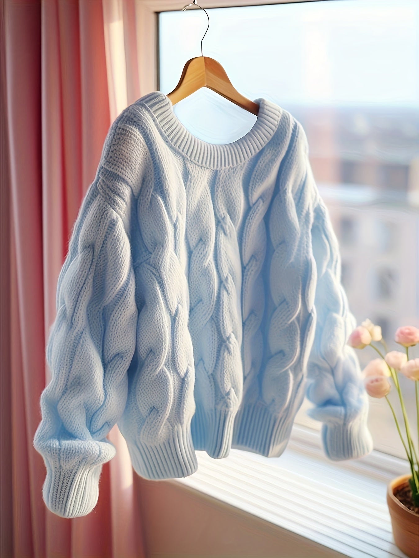 Light Blue Chunky Sweater