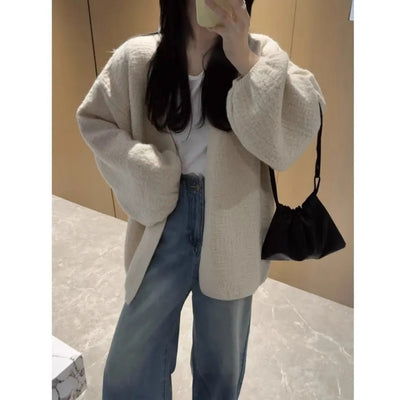 Spring Loose Cardigan Sweater Top For Women