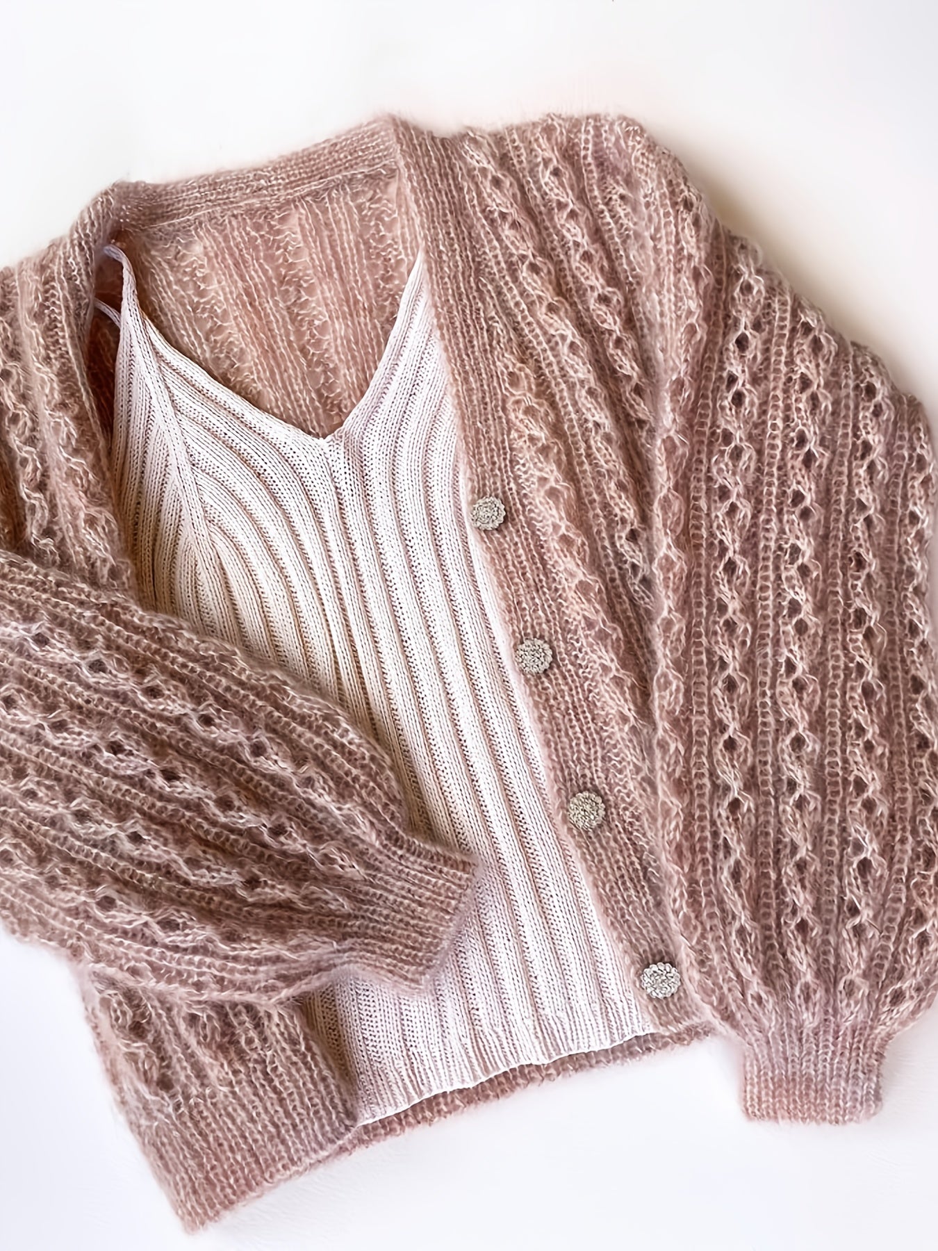 Early Autumn Cardigan Solid Color Versatile Tank Top Set