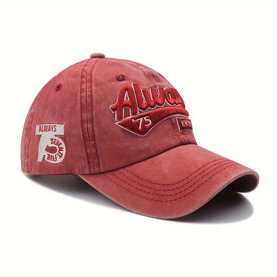 1pc Set Of European And American Embroidered Baseball Cap, 3D Embroidered Baseball Cap, Korean Duckbill Cap, Sun Visor, Couple Style