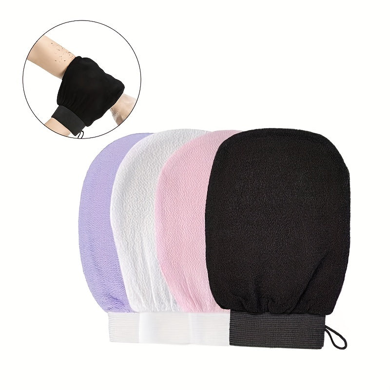 Korean Exfoliating Mitts - Visibly Lift Away Dead Skin, Great for Spray Tan Removal or Keratosis Pilaris - 100% Viscose Fiber