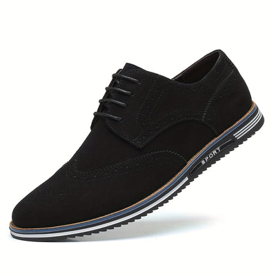 [Versatile Casual Shoes] Versatile Plus Size Men's Casual Shoes | Korean Style, Soft Sole Lace-up Rubber Sole Wedding Everyday Shoes