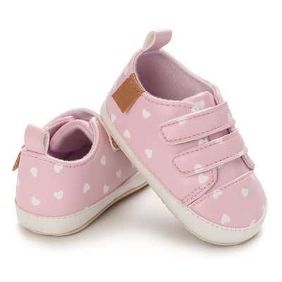 Toddler Baby Sneakers Soft Sole Non-slip Hook And Loop Fastener Shoes First Walkers Crib Shoes Girls And Boys